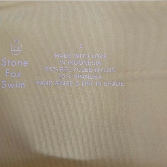 Stone Fox Swim Juniper Bottom in Pale Banana size Small - Picture 4 of 5